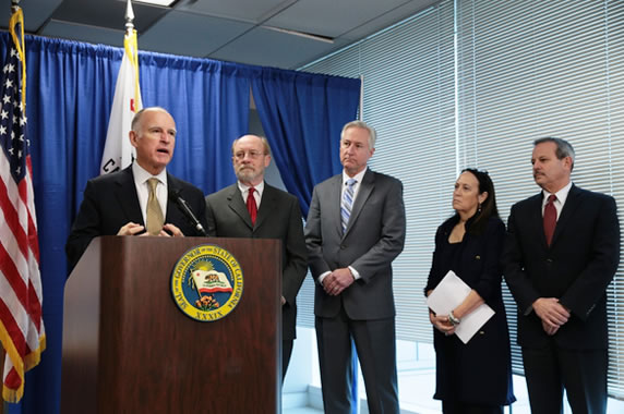With California facing water shortfalls in the driest year in recorded state history, Governor Brown today proclaimed a State of Emergency. (Photo courtesy California Office of the Governor)