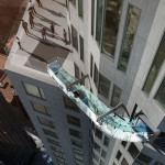 Glass Slide Airlifted into Place atop Los Angeles’ US Bank Tower